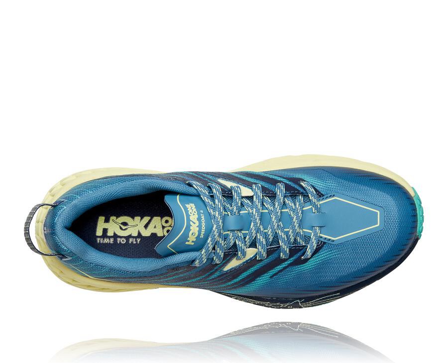 Hoka One One Womens Trail Shoes - Speedgoat 4 - Blue - HWBD49362